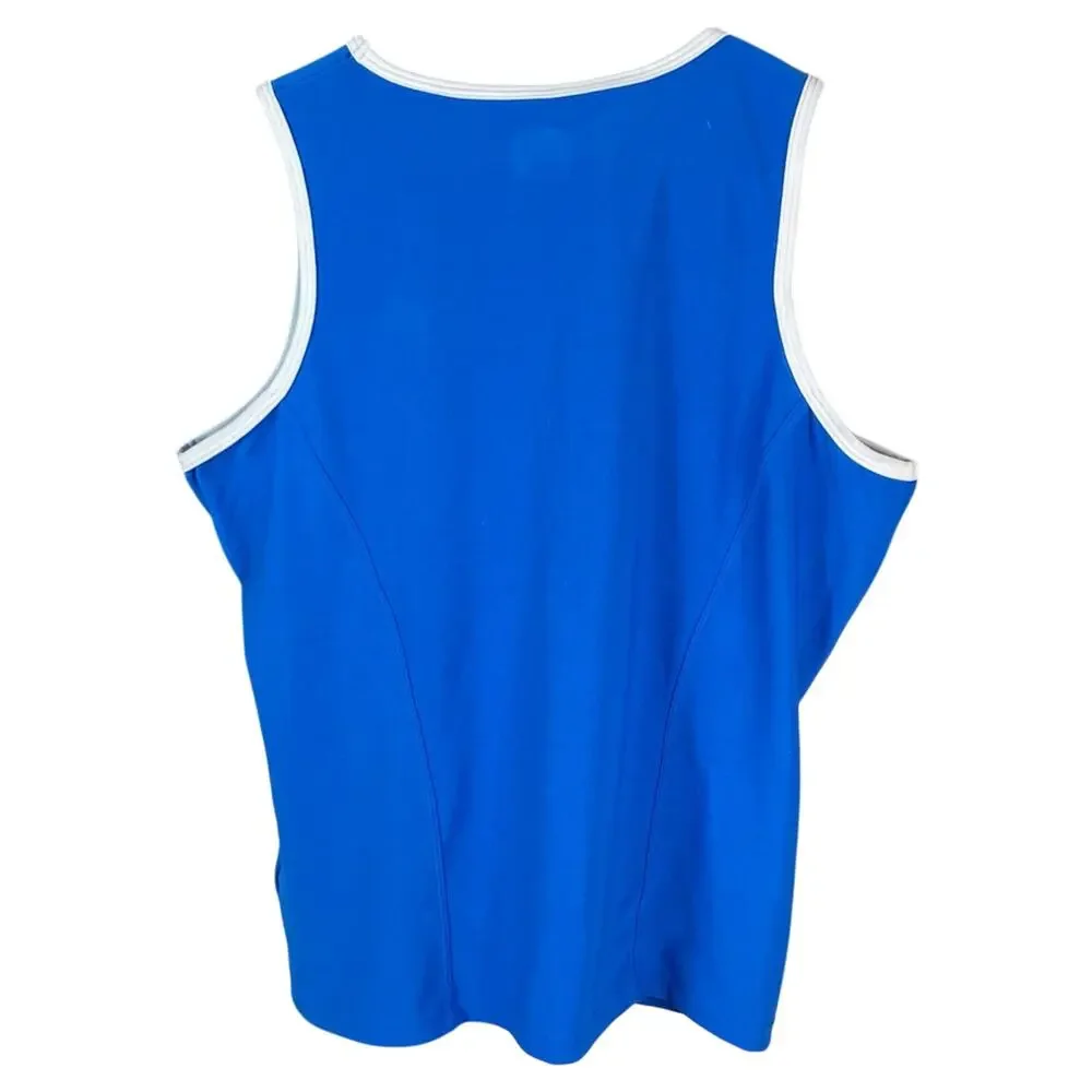 Nike Fit Dry V-neck Workout Tank Top In Blue Women's Size Large